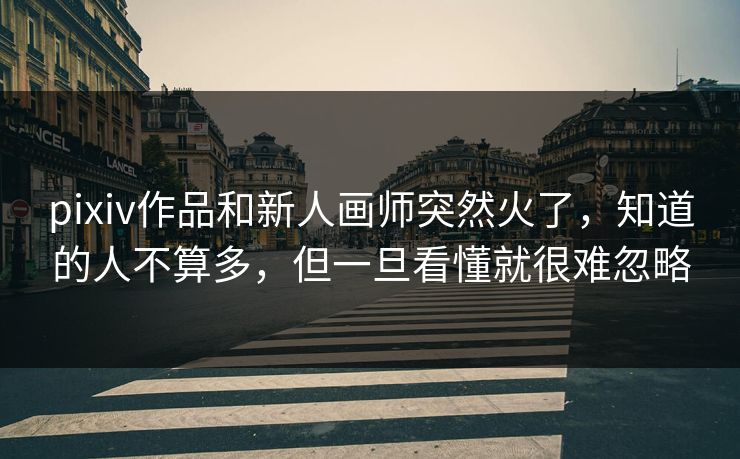 pixiv作品和新人画师突然火了,知道的人不算多,但一旦看懂就很难忽略 pixiv作品和新人画师突然火了,知道的人不算多,但一旦看懂就很难忽略
